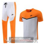 Formazione Set Completo Maglia Calcio Nike 2022-2023 Arancione I Bianco
