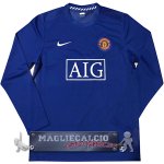 Away Manica lunga Maglia Calcio Manchester United Retro 2007-2008