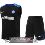 Formazione Senza Maniche Set Completo Inter Milan 2024-25 Negro Azul
