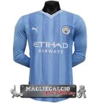 Tailandia Home Giocatori Manica Lunga Maglia Calcio Manchester City 2023-24