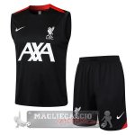 Formazione Senza Maniche Set Completo Liverpool 2024 2025 Nero Bianco Rosso