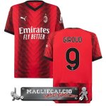 NO.9 Giroud Tailandia Home Maglia Calcio AC Milan 2023-24