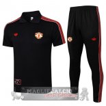 Manchester United Nero Rosso Maglia POLO Set Completo 2025 2026
