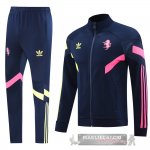 Set Completo Set Completo Lunga Zip Giacca Juventus 2024 2025 Blu Navy Rosa