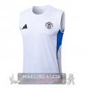 Maglia Formazione Senza Maniche Manchester United 2025 2026 Bianco Blu