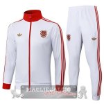 Set Completo Lunga Zip Giacca Bayern Munich 2025 2026 Bianco Rosso