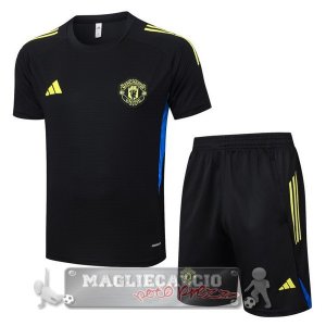 Set Completo Maglia Formazione Manchester United 2025 2026 Nero Giallo