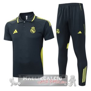 Real Madrid Grigio Navy Verde Maglia POLO Set Completo 2025 2026
