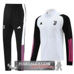 Juventus Insieme Completo Nero Bianco Rosa Giacca Lunga Zip 2023-24