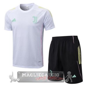 Set Completo Maglia Formazione Juventus 2025 2026 Bianco I Rosa Nero