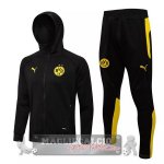 Borussia Dortmund Insieme Completo Nero Giallo Giacca Felpa Cappuccio 2021-22