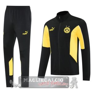 Set Completo Lunga Zip Giacca Borussia Dortmund 2025 2026 Nero Giallo