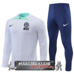 Inter Milan Insieme Completo Bianco Blu Bambino Felpa Da Allenamento 2022-23