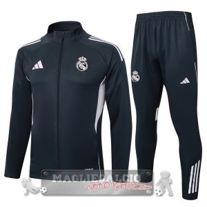 Set Completo Lunga Zip Giacca Real Madrid 2025 2026 Grigio Navy