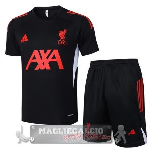 Set Completo Maglia Formazione Liverpool 2025 2026 Nero Rosso