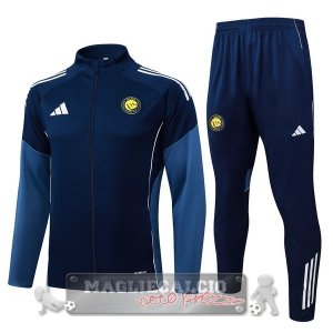 Set Completo Lunga Zip Giacca Al Nassr 2025 2026 Blu Navy