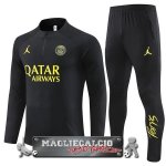 Paris Saint Germain Set Completo Bambino Nero I Giallo Felpa Da Allenamento 2022-23