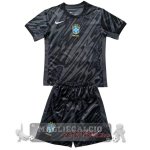 Maglia Calcio Set Completo Uomo Brasile Portiere 2024 Nero