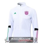 Giacca Lunga Zip Bayern Monaco 2023-24 Bianco Purpureo