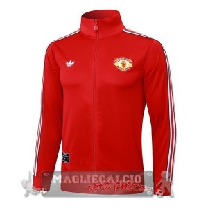 Lunga Zip Giacca Manchester United 2025 2026 Rosso Giallo