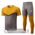 Formazione Set Completo Maglia Calcio Nike 2022-2023 Giallo Grigio