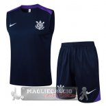 Set Completo Maglia Senza Maniche Formazione Corinthians Paulista 2025 2026 Blu Purpureo