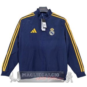 Giacca a vento Real Madrid 2025 2026 Blu Giallo