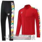 Adidas Set Completo Rosso Nero Giacca Lunga Zip 2022-23