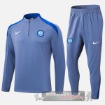 Set Completo Sudadera Formazione Inter Milan 2024 2025 Blu I Luce