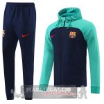 Barcellona Insieme Completo Blu Verde Giacca 2022-23