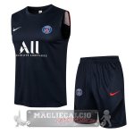 Paris Saint Germain Formazione Set Completo Senza Maniche 2021-22 blu I navy