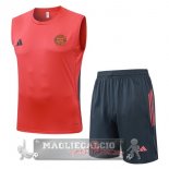 Set Completo Formazione Senza Maniche Maglia Bayern Monaco 2025 2026 Rosso Grigio