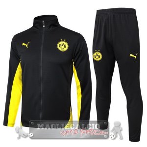 Set Completo Lunga Zip Giacca Borussia Dortmund 2024 2025 Nero Giallo