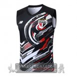 Maglia Senza Maniche Formazione Sao Paulo 2025 2026 Nero Rosso