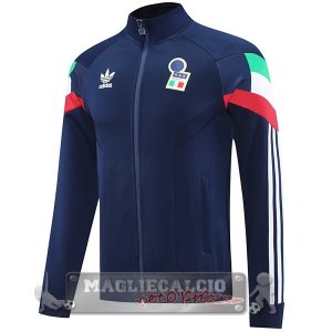 Lunga Zip Giacca Italia 2025 Blu Navy Rosso