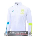 Arsenal Bianco Blu Giallo Giacca Lunga Zip 2023-24