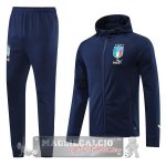 Italia Insieme Completo Blu Navy Giacca Felpa Cappuccio 2022