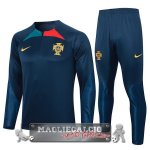 Portogallo Insieme Completo Blu Navy Felpa Da Allenamento 2023-24