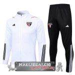 Sao Paulo Insieme Completo Bianco Nero Giacca Lunga Zip 2023-24