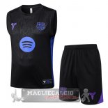 Set Completo Maglia Formazione Senza Maniche Barcelona 2025 2026 Nero I Purpureo