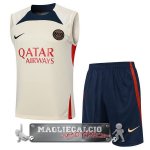 Formazione Senza Maniche Set Completo Paris Saint Germain 2023-24 Giallo Blu