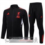 Set Completo Lunga Zip Giacca Liverpool 2025 2026 Nero Rosso
