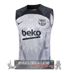 Barcelona Formazione Senza Maniche Maglia Calcio 2023-24 Grigio Nero