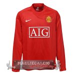 Home Manica lunga Maglia Calcio Manchester United Retro 2007-2008