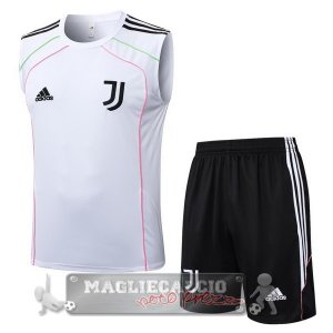 Set Completo Maglia Formazione Senza Maniche Juventus 2025 2026 Bianco I Rosa Nero
