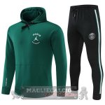 Paris Saint Germain Insieme Completo Verde Nero Giacca Felpa Cappuccio 2022-23