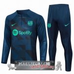 Felpa Da Allenamento Set Completo Barcelona 2023-24 Blu Navy Verde