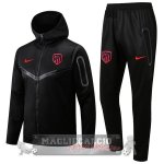 Atletico Madrid Insieme Completo Nero Giacca Con Capucha 2022-23