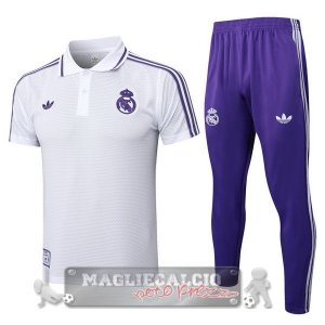 Real Madrid Bianco Purpureo Maglia POLO Set Completo 2025 2026