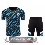Marseille Formazione Set Completo Maglia Calcio 2021-22 Blu Navy Nero